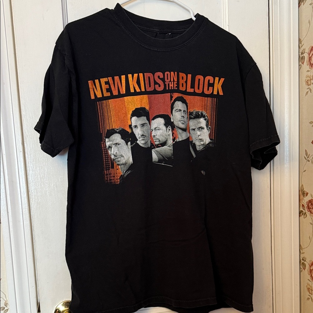 🖤 🎶 New Kids on the Block Tour Shirt Black Graphic T-Shirt Sz XL